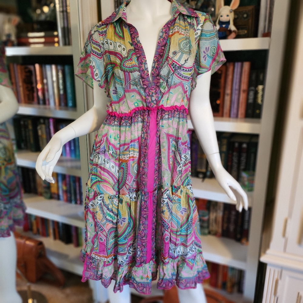 Colorful Paisley Midi Dress